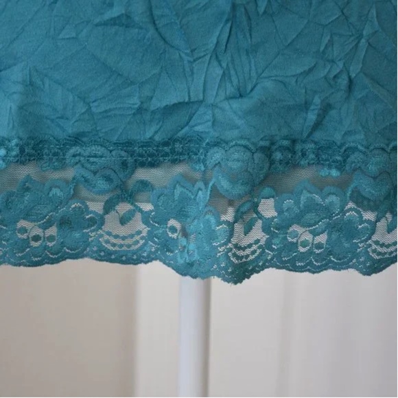 Maurices Blue Turquoise Lace Camisole with Adjustable Straps Size S - Picture 5 of 7